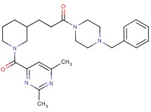 4-({3-[3-(4-benzyl-1-piperazinyl)-3-oxopropyl]-1-piperidinyl}carbonyl)-2,6-dimethylpyrimidine