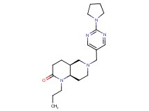 (4aS*,8aR*)-1-propyl-6-[(2-pyrrolidin-1-ylpyrimidin-5-yl)methyl]octahydro-1,6-naphthyridin-2(1H)-one