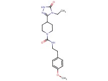 4-(4-ethyl-5-oxo-4,5-dihydro-1H-1,2,4-triazol-3-yl)-N-[2-(4-methoxyphenyl)ethyl]piperidine-1-carboxamide