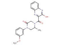 4-[(3-hydroxy-2-quinoxalinyl)carbonyl]-1-(3-methoxyphenyl)-5-methyl-2-piperazinone