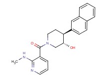 (3S*,4S*)-1-{[2-(methylamino)pyridin-3-yl]carbonyl}-4-(2-naphthyl)piperidin-3-ol