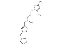3-(3,5-dimethyl-1H-pyrazol-1-yl)-N-methyl-N-{[4-(pyrrolidin-1-ylmethyl)-2-thienyl]methyl}propan-1-amine