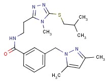 3-[(3,5-dimethyl-1H-pyrazol-1-yl)methyl]-N-{2-[5-(isobutylthio)-4-methyl-4H-1,2,4-triazol-3-yl]ethyl}benzamide
