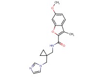 N-{[1-(1H-imidazol-1-ylmethyl)cyclopropyl]methyl}-6-methoxy-3-methyl-1-benzofuran-2-carboxamide