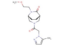 (1S*,5R*)-6-(2-methoxyethyl)-3-[(5-methyl-1H-pyrazol-1-yl)acetyl]-3,6-diazabicyclo[3.2.2]nonan-7-one