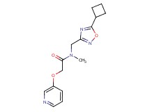 N-[(5-cyclobutyl-1,2,4-oxadiazol-3-yl)methyl]-N-methyl-2-(pyridin-3-yloxy)acetamide