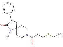 8-[3-(ethylthio)propanoyl]-1-methyl-3-phenyl-1,8-diazaspiro[4.5]decan-2-one