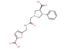 (3S*,4R*)-1-(2-{[(5-carboxy-2-furyl)methyl]amino}-2-oxoethyl)-4-phenylpyrrolidine-3-carboxylic acid