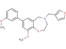 4-(3-furylmethyl)-9-methoxy-7-(3-methoxyphenyl)-2,3,4,5-tetrahydro-1,4-benzoxazepine