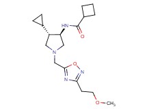 N-(rel-(3R,4S)-4-cyclopropyl-1-{[3-(2-methoxyethyl)-1,2,4-oxadiazol-5-yl]methyl}-3-pyrrolidinyl)cyclobutanecarboxamide hydrochloride