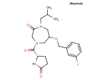 6-[(3-fluorobenzyl)oxy]-1-isobutyl-4-{[(2S)-5-oxo-2-pyrrolidinyl]carbonyl}-1,4-diazepan-2-one