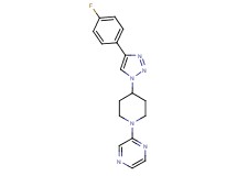 2-{4-[4-(4-fluorophenyl)-1H-1,2,3-triazol-1-yl]-1-piperidinyl}pyrazine
