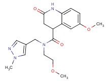 6-methoxy-N-(2-methoxyethyl)-N-[(1-methyl-1H-pyrazol-4-yl)methyl]-2-oxo-1,2,3,4-tetrahydro-4-quinolinecarboxamide