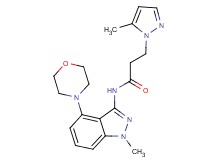 N-(1-methyl-4-morpholin-4-yl-1H-indazol-3-yl)-3-(5-methyl-1H-pyrazol-1-yl)propanamide