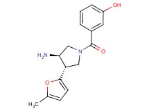 3-{[(3R*,4S*)-3-amino-4-(5-methyl-2-furyl)pyrrolidin-1-yl]carbonyl}phenol