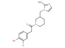 2-chloro-4-(2-{3-[(2-methyl-1H-imidazol-1-yl)methyl]-1-piperidinyl}-2-oxoethyl)phenol