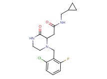 2-[1-(2-chloro-6-fluorobenzyl)-3-oxo-2-piperazinyl]-N-(cyclopropylmethyl)acetamide