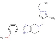 2-(3-methoxyphenyl)-5-[(3-methyl-1-propyl-1H-pyrazol-4-yl)methyl]-4,5,6,7-tetrahydro-1H-imidazo[4,5-c]pyridine