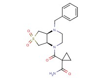 1-{[(4aS*,7aR*)-4-benzyl-6,6-dioxidohexahydrothieno[3,4-b]pyrazin-1(2H)-yl]carbonyl}cyclopropanecarboxamide