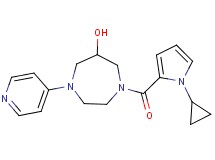 1-[(1-cyclopropyl-1H-pyrrol-2-yl)carbonyl]-4-pyridin-4-yl-1,4-diazepan-6-ol