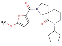 7-cyclopentyl-2-(5-methoxy-2-furoyl)-2,7-diazaspiro[4.5]decan-6-one