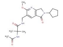 2-(acetylamino)-N-[(6-cyclopentyl-2-methoxy-5-oxo-6,7-dihydro-5H-pyrrolo[3,4-b]pyridin-3-yl)methyl]-2-methylpropanamide