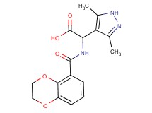 [(2,3-dihydro-1,4-benzodioxin-5-ylcarbonyl)amino](3,5-dimethyl-1H-pyrazol-4-yl)acetic acid
