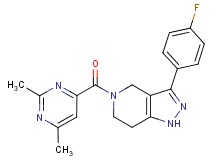 5-[(2,6-dimethylpyrimidin-4-yl)carbonyl]-3-(4-fluorophenyl)-4,5,6,7-tetrahydro-1H-pyrazolo[4,3-c]pyridine