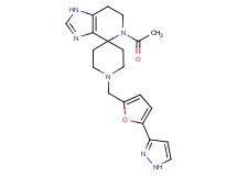 5-acetyl-1'-{[5-(1H-pyrazol-3-yl)-2-furyl]methyl}-1,5,6,7-tetrahydrospiro[imidazo[4,5-c]pyridine-4,4'-piperidine]