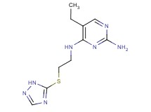 5-ethyl-N~4~-[2-(1H-1,2,4-triazol-5-ylthio)ethyl]pyrimidine-2,4-diamine