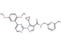 5-cyclopropyl-1-[4-(2,5-dimethoxyphenyl)-2-pyrimidinyl]-N-[(6-methyl-2-pyridinyl)methyl]-1H-pyrazole-4-carboxamide