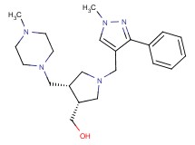 {(3R*,4S*)-1-[(1-methyl-3-phenyl-1H-pyrazol-4-yl)methyl]-4-[(4-methylpiperazin-1-yl)methyl]pyrrolidin-3-yl}methanol