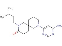8-(6-amino-4-pyrimidinyl)-2-(3-methylbutyl)-2,8-diazaspiro[5.5]undecan-3-one