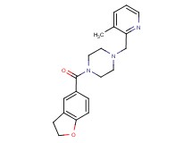 1-(2,3-dihydro-1-benzofuran-5-ylcarbonyl)-4-[(3-methyl-2-pyridinyl)methyl]piperazine