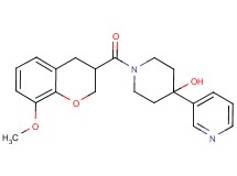 1-[(8-methoxy-3,4-dihydro-2H-chromen-3-yl)carbonyl]-4-pyridin-3-ylpiperidin-4-ol