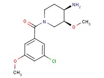 (3S*,4R*)-1-(3-chloro-5-methoxybenzoyl)-3-methoxypiperidin-4-amine