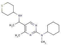 N-cyclohexyl-N,4-dimethyl-5-[1-(tetrahydro-2H-thiopyran-4-ylamino)ethyl]-2-pyrimidinamine