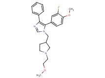 5-(3-fluoro-4-methoxyphenyl)-1-{[1-(2-methoxyethyl)pyrrolidin-3-yl]methyl}-4-phenyl-1H-imidazole