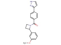3-(4-{[2-(3-methoxyphenyl)azetidin-1-yl]carbonyl}phenyl)-1H-pyrazole