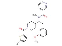 N-(2-(3-methoxyphenyl)-1-{1-[(5-methyl-2-thienyl)carbonyl]-4-piperidinyl}ethyl)-N-methylnicotinamide