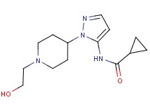 N-{1-[1-(2-hydroxyethyl)piperidin-4-yl]-1H-pyrazol-5-yl}cyclopropanecarboxamide