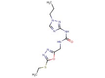 N-{[5-(ethylthio)-1,3,4-oxadiazol-2-yl]methyl}-N'-(1-propyl-1H-1,2,4-triazol-3-yl)urea