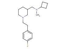 N-({1-[2-(4-fluorophenyl)ethyl]-3-piperidinyl}methyl)-N-methylcyclobutanamine