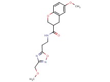 6-methoxy-N-{2-[3-(methoxymethyl)-1,2,4-oxadiazol-5-yl]ethyl}-3-chromanecarboxamide