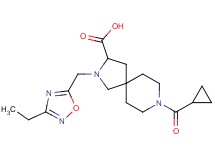 8-(cyclopropylcarbonyl)-2-[(3-ethyl-1,2,4-oxadiazol-5-yl)methyl]-2,8-diazaspiro[4.5]decane-3-carboxylic acid