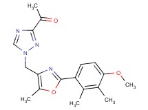 1-(1-{[2-(4-methoxy-2,3-dimethylphenyl)-5-methyl-1,3-oxazol-4-yl]methyl}-1H-1,2,4-triazol-3-yl)ethanone