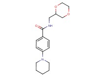 N-(1,4-dioxan-2-ylmethyl)-4-piperidin-1-ylbenzamide