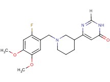 6-[1-(2-fluoro-4,5-dimethoxybenzyl)piperidin-3-yl]pyrimidin-4(3H)-one