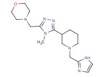 4-({5-[1-(1H-imidazol-2-ylmethyl)piperidin-3-yl]-4-methyl-4H-1,2,4-triazol-3-yl}methyl)morpholine