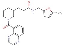 N-[(5-methyl-2-furyl)methyl]-3-[1-(5-quinoxalinylcarbonyl)-3-piperidinyl]propanamide